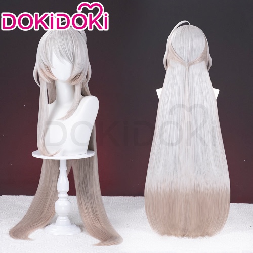 【Ready For Ship】DokiDoki Game Honkai: Star Rail Cosplay Acheron/ Second Form Wig Long Straight Purple/ Grey Gradient Hair/ Tattoo Stickers | Layered Gradient Wig Only-Ready For Ship