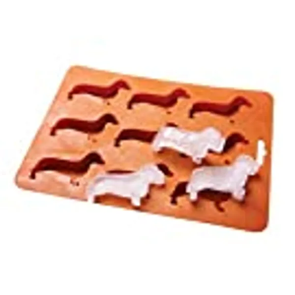 LYWUU Dachshund Dog Shaped Silicon Ice Cube Molds and Tray