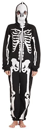 Just Love Adult Onesie Costume - X-Large - Skeleton Front and Back Print