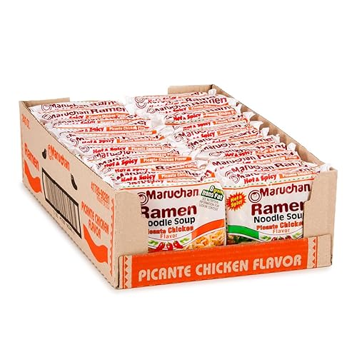Maruchan Ramen Picante Chicken, Instant Ramen Noodles, Ready to Eat Meals, 3 Oz, 24 Count - Picante Chicken