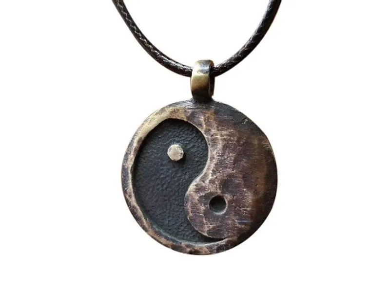 Yin Yang Necklace For Men Ancient Looking High Quality Pendant Jewelry