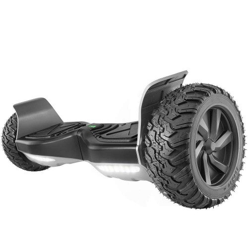 XPRIT 8.5'' All Terrain Off-Road Adult Electric Hoverboard w/Bluetooth Speaker, 6MPH Top Speed, 6 Miles Range LED Lights, UL2272 Certified - Black
