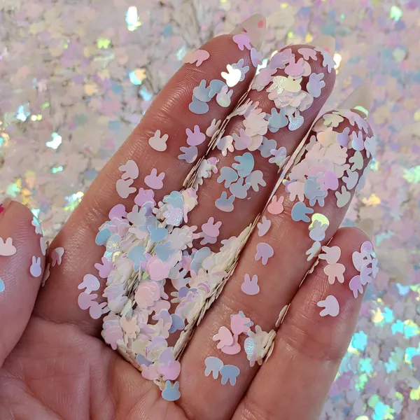 Bunny Rabbit chunky glitter Valentines Glitter face body hair nail art Loose glitter for Resin nail supplier crafts | Bunny glitter