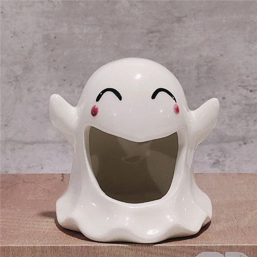 Cute Ghost Ceramic Candle Holder - 03