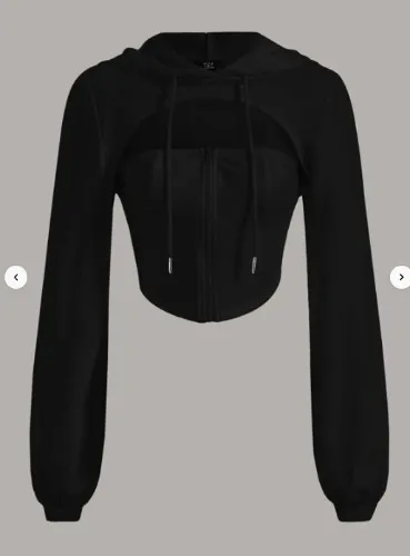 Hooded Crop Sweatshirt