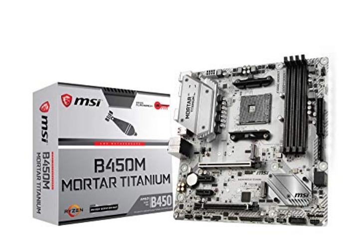 MSI B450M Mortar Titanium AM4 AMD B450 Micro ATX DDR4-SDRAM Motherboard