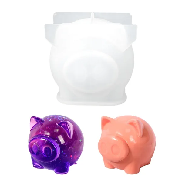 Kerzenform Aus Silikon 3D Piggy Kerzenseifenform, DIY-Silikonform In Lebensmittelqualität Für Kuchen, Die Fondant Dekorieren Pralinen-Backform Herstellung Von Aromatherapie Wachskerzen Für Kerzen