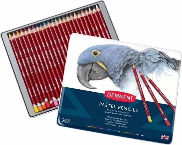 Derwent Pastelpotloden in Blik (24 Kleurpotloden)