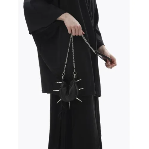 MINI BAG WITH SPIKES YAMI. BLACK