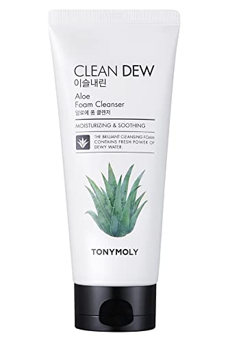 TONYMOLY Clean Dew Foam Cleanser, 6 Fl Oz - Aloe Vera - 7.4 fluid_ounces
