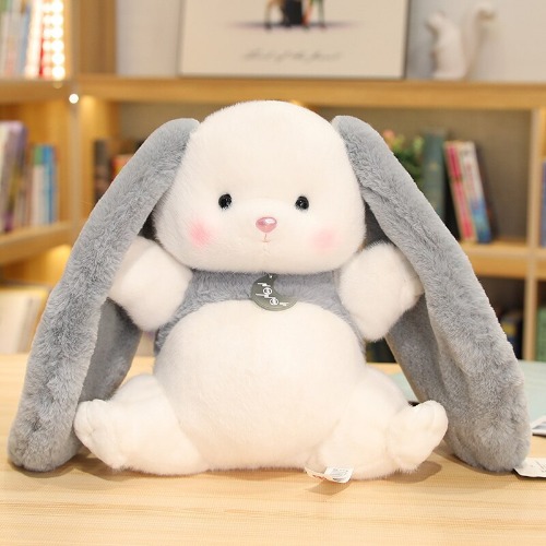 Floppy Eared Bunnies (3 COLORS, 3 SIZES) - Grey / 14" / 33 cm