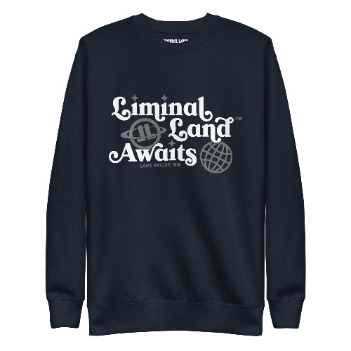 "Liminal Land Awaits" Sweatshirt | Navy Blazer / XL