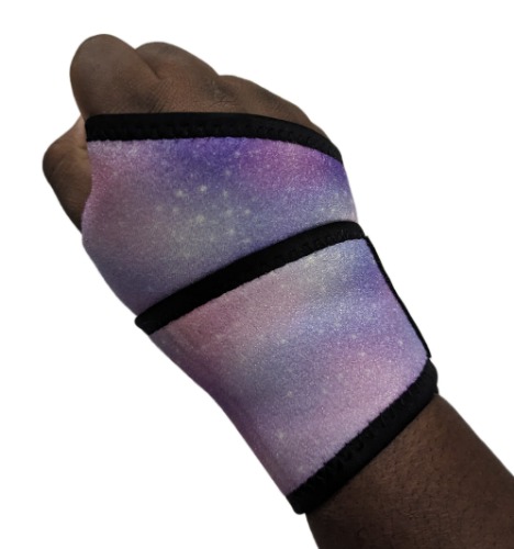Pastel Galaxy Compression Wrist Brace - Small