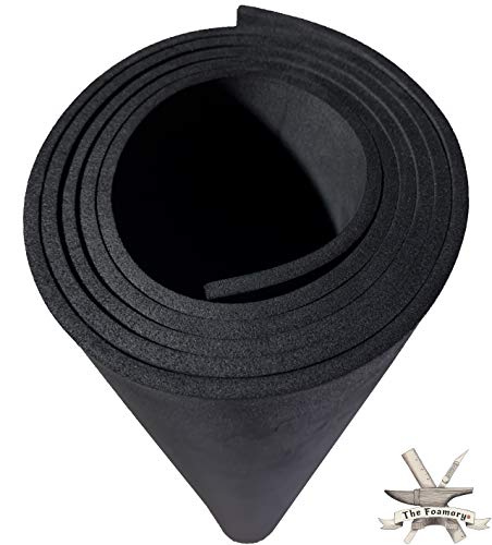 EVA Foam Cosplay - 4mm Thick (1mm to 10mm) - Extra Large Foam Sheets - Black or White - 35" x 59" Sheet - Ultra High Density Craft Foam 85 kg/m3 - by The Foamory - 1-Pack: 4mm Thickness - Black