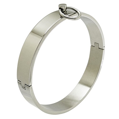 ACECHANNEL Polished shining stainless steel lockable neck collar choker necklace - 13.0 Centimeters