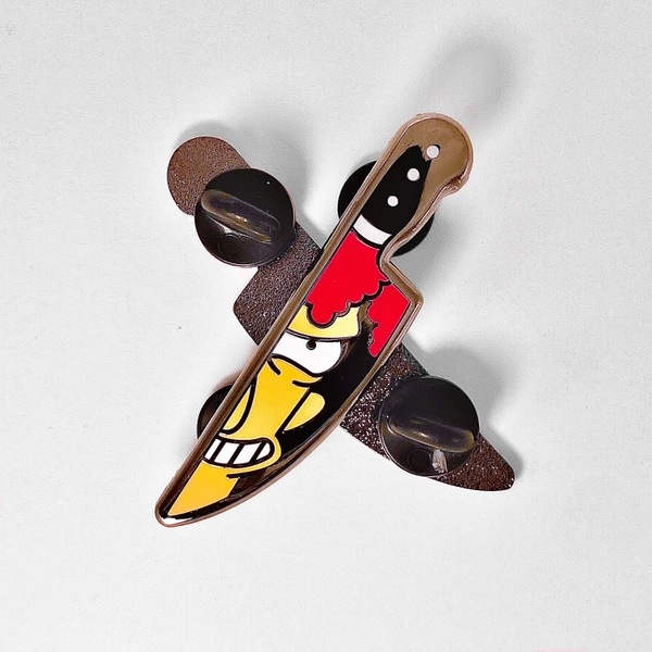 Slasher pin, Sideshow Bob pin, Knife Pin, The Simpsons, Pins For Backpacks, Cool Pins, Cute Pins, Enamel Pins, Lapel Pin, High Quality Pin
