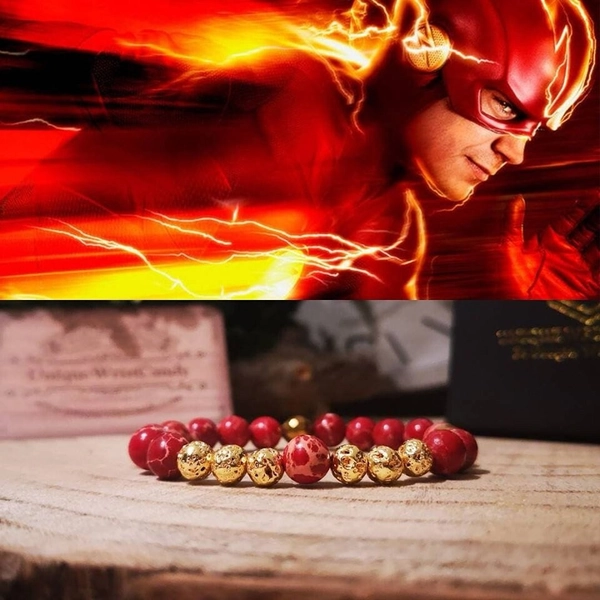 The Flash bracelet, DC Comics bracelet, Superhero, Comic bracelet, Perfect gift for him and her, Gift bracelet, Beaded bracelet gift