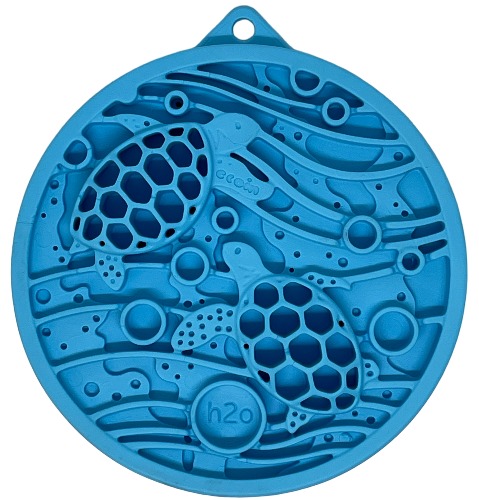 Turtle emat-mini Enrichment Lick Mat With Suction Cups - Blue