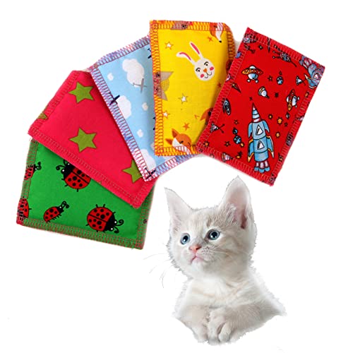 Joli Moulin Premium Katzenminze Katzenspielzeug Schmusekissen Duftkissen Oeko-TEX 100 der Umwelt zuliebe, Konservierungsbeutel, Catnip 5 Stück für glückliche Katzen - Katzenminze