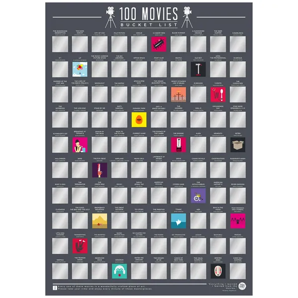 Gift Republic (GR630004) Bucket List Poster 100 Movies
