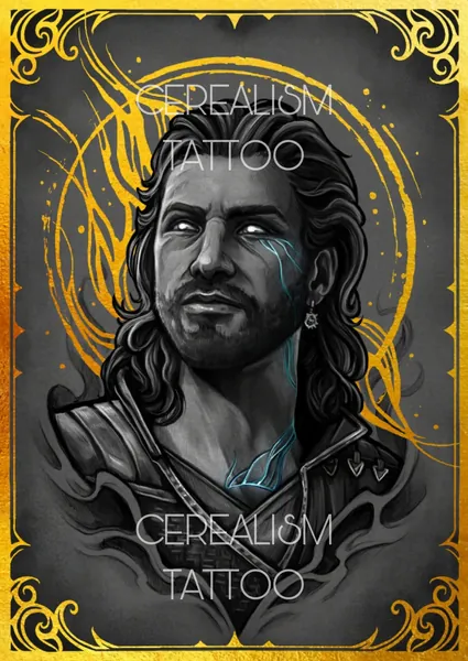 GALE - Gold Embellished A5 Art Print - Baldur's Gate 3 inspired