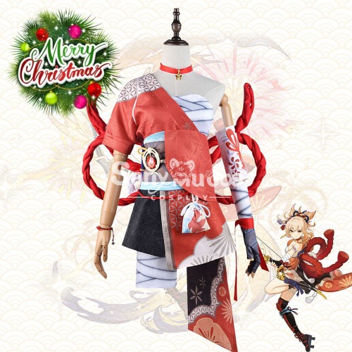 【In Stock】Game Genshin Impact Cosplay Yoimiya Cosplay Costume Plus Size - XXL