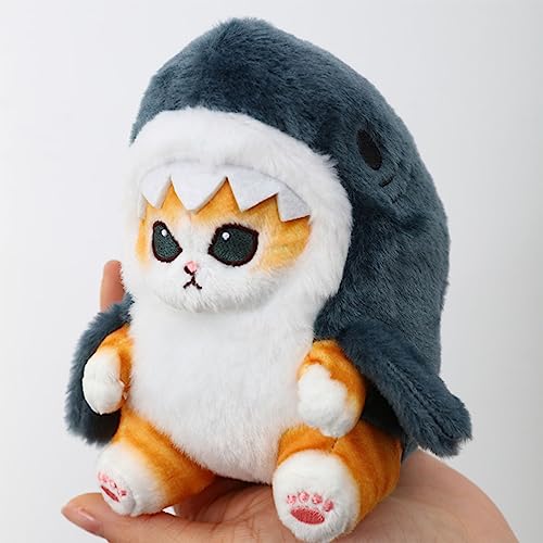 Cute Shark Cat Animal Plush Toy, Cat Face Shark Plush Pillow, Kawaii Soft Plush Cute Shark Cat for Adult Girl Boy Gift （13"） - 13 inch - Shark Cat