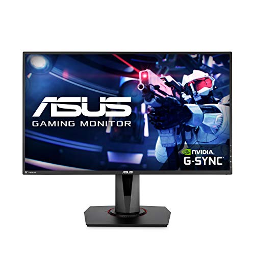 ASUS VG278QR 27” Gaming Monitor 165Hz Full HD (1920 x 1080) 0.5ms G-SYNC Eye Care DisplayPort HDMI DVI, Black - 27" FHD 0.5ms 165Hz G-SYNC Height Adjustable