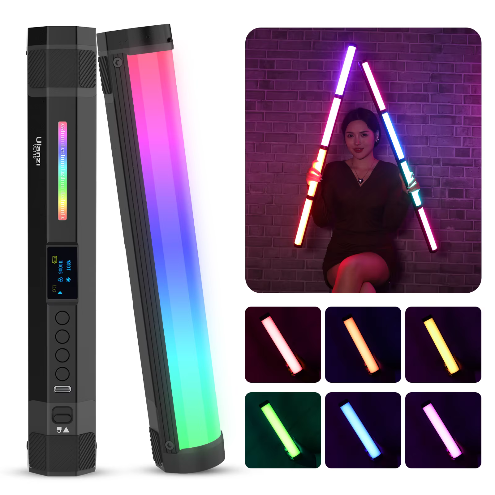 Ulanzi VL110 Handheld RGB Light Tube Stick