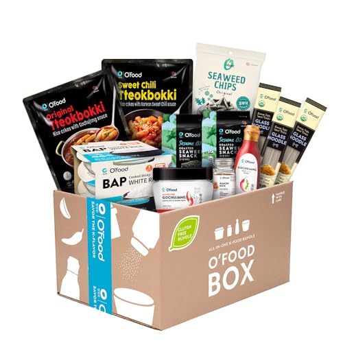 O'Food Box Gluten-Free Bundle, All In One Korean Ready to Eat Value Pack, Assorted Korean Food Variety Box, Asian Care Package Housewarming Gift Set for College Students New Families Home Chef Cooking - Box - Gluten-Free Bundle