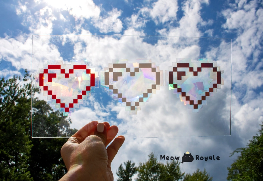Pixel Heart Suncatcher/ Rainbow Maker