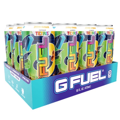 G FUEL 12 Pack Energy Cans - Tetris™ Blast Rainbow Candy Cans