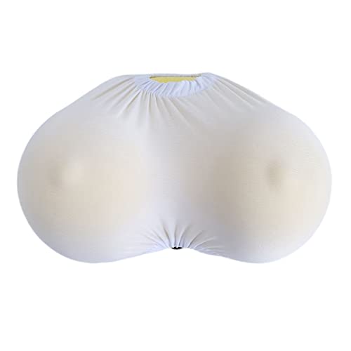 Yiiciovy Boobs Breasts Pillow Cushion, Soft Memory Foam Sleep Pillow for Neck and Shoulder, Funny Latex Chest Pillow Gifts for Couples Birthday Gift, Home Decor for Valentine's Day (White) - White