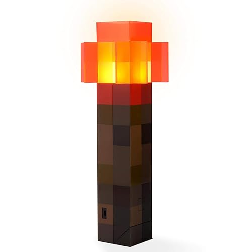 Minecraft Toys Redstone Torch 12.6 Inch LED Lamp | USB Rechargeable For Nightlight, Costume Cosplay, Roleplay