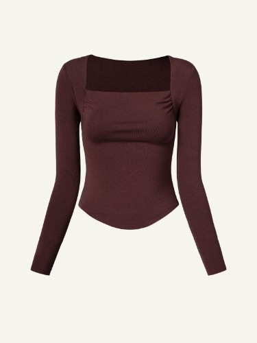 Eco-Mousse® Thermal Cowl Neck Top - Ruby / 2XL