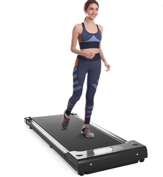 Gallelife 2 in 1 Under Desk Treadmill, Powerful and Quiet Walking Pad with Remote Control. Portable, Slim, Compact and Installation-Free Walking Jogging Running Treadmill for Home Office … - w/o handle Black