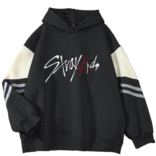 Skz Hoodie Pullover Felix Hyujin Jisung Woojin Sweatshirt for Skz Kpop Merch - X-Large - Black-d