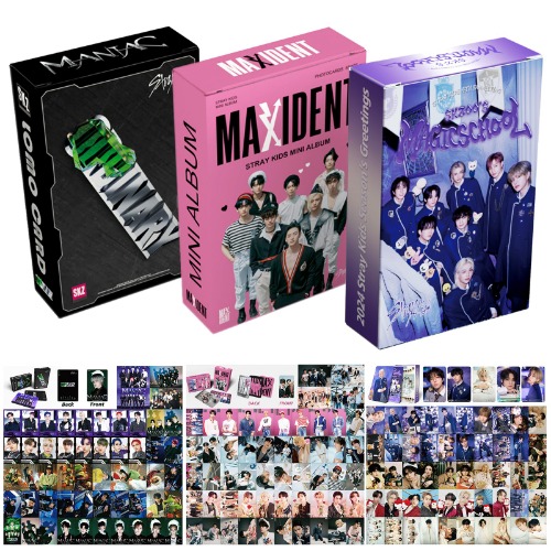 KPOPBP Stray Kids 3PACK/165PCS Maxident Photocards Oddinary Lomo Cards Set 2023 New Album The Sound SKZ's Fans Gift Merchandise