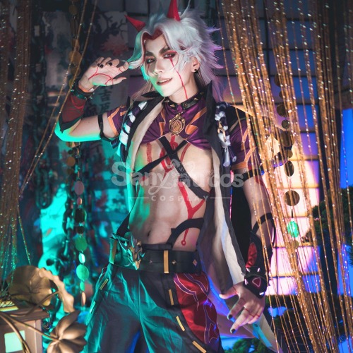 【Custom-Tailor】Game Genshin Impact Cosplay Arataki Itto Cosplay Costume - XL