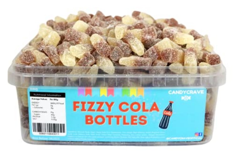Candycrave Fizzy Cola Bottles Tub 600g