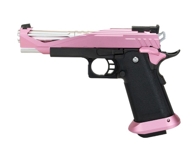 AEX Custom PRINCESS BUBBLEGUM Tokyo Marui Hi Capa 5.1 Gas Blowback Pistol, Pink / Silver / Black