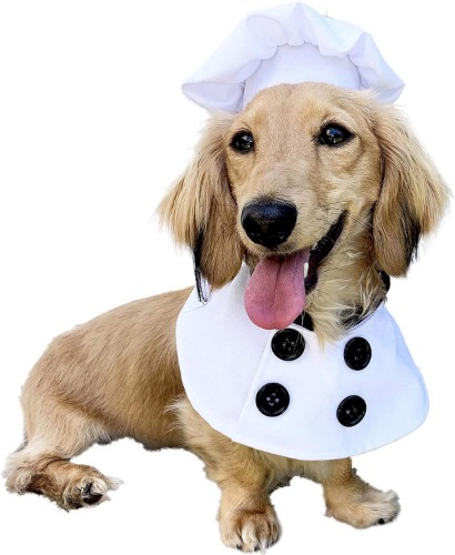 Pet Krewe Chef Uniform Dog Costume Fits Dogs Size Small, Medium, Large or Extra Large - Perfect for Halloween, Parties, Photoshoots, Gifts for Dog Lovers (S) - S