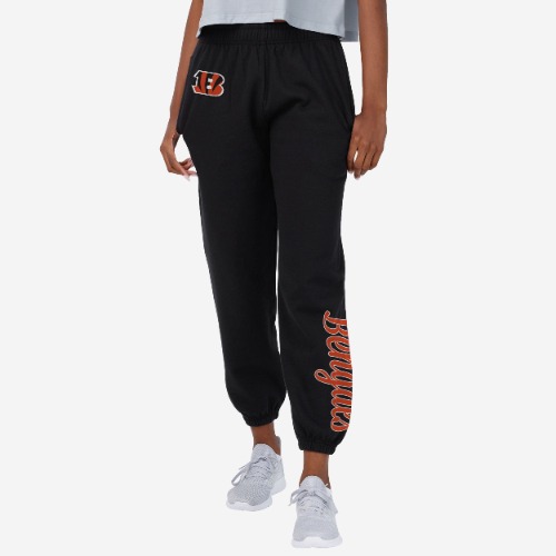 Cincinnati Bengals Womens Script Wordmark Team Color Sweatpants | M