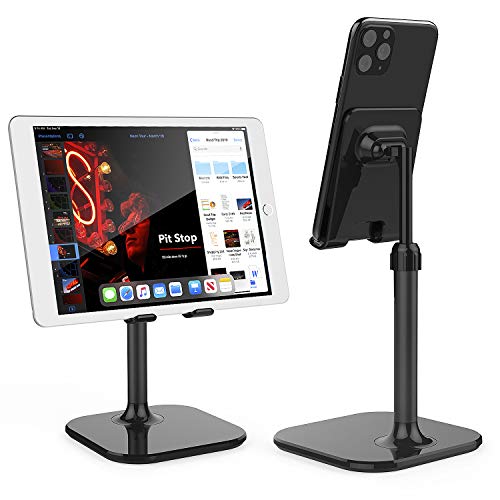 Doboli Cell Phone Stand, Phone Stand for Desk, Phone Holder Stand Compatible with iPhone and All Mobile Phones Tablet, Christmas Stocking Stuffers Gifts for Adults Women Men Mom Wife, Black - black