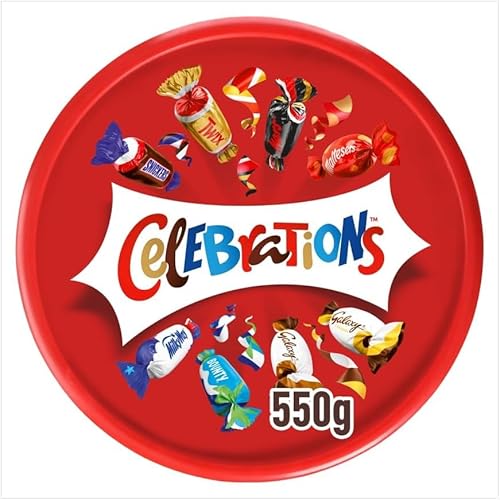 Celebrations Milk Chocolate & Biscuit Bars Sharing Tub | 550g | Assorted Chocolates | Ideal for All Occasion (Pack Of 2 x 550g) - Pack Of 2 x 550g