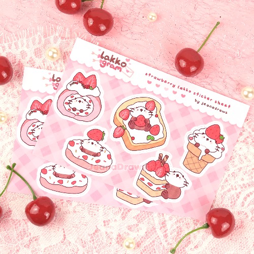 Lakko Strawberries Sticker Sheet [Ships March]