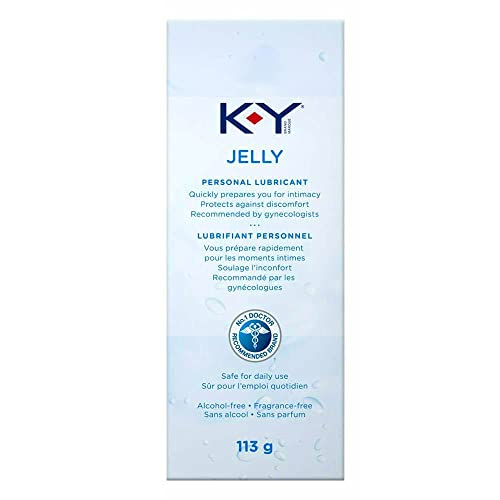 K-Y Jelly, Vaginal Lube Moisturizer and Personal Lubricant, Recommended by Gynecologists, 113 g (Packaging may vary)
