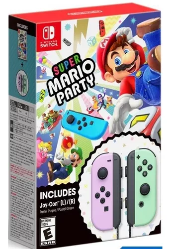Paquete Joy-con Purple Y Green De Super Mario Party + - $ 2,299