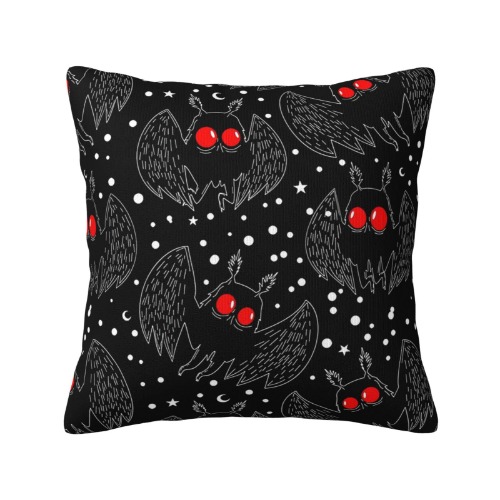 Mothman Night Throw Pillow Covers Square Decorative Cushion Case for Bedroom Living Room Couch Sofa Bed 18x18 Inch