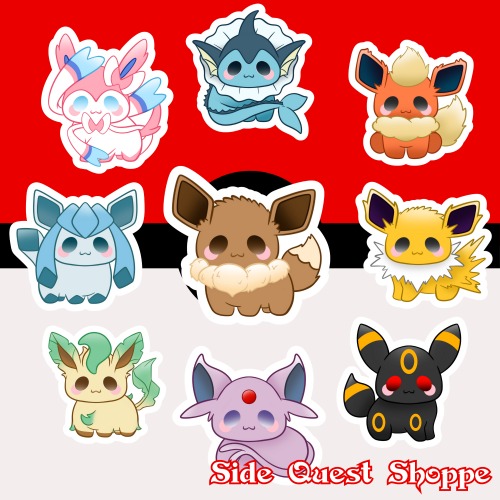 Pocket Creatures Game  Water Resistant Vinyl Sticker - Umbreon Chibi